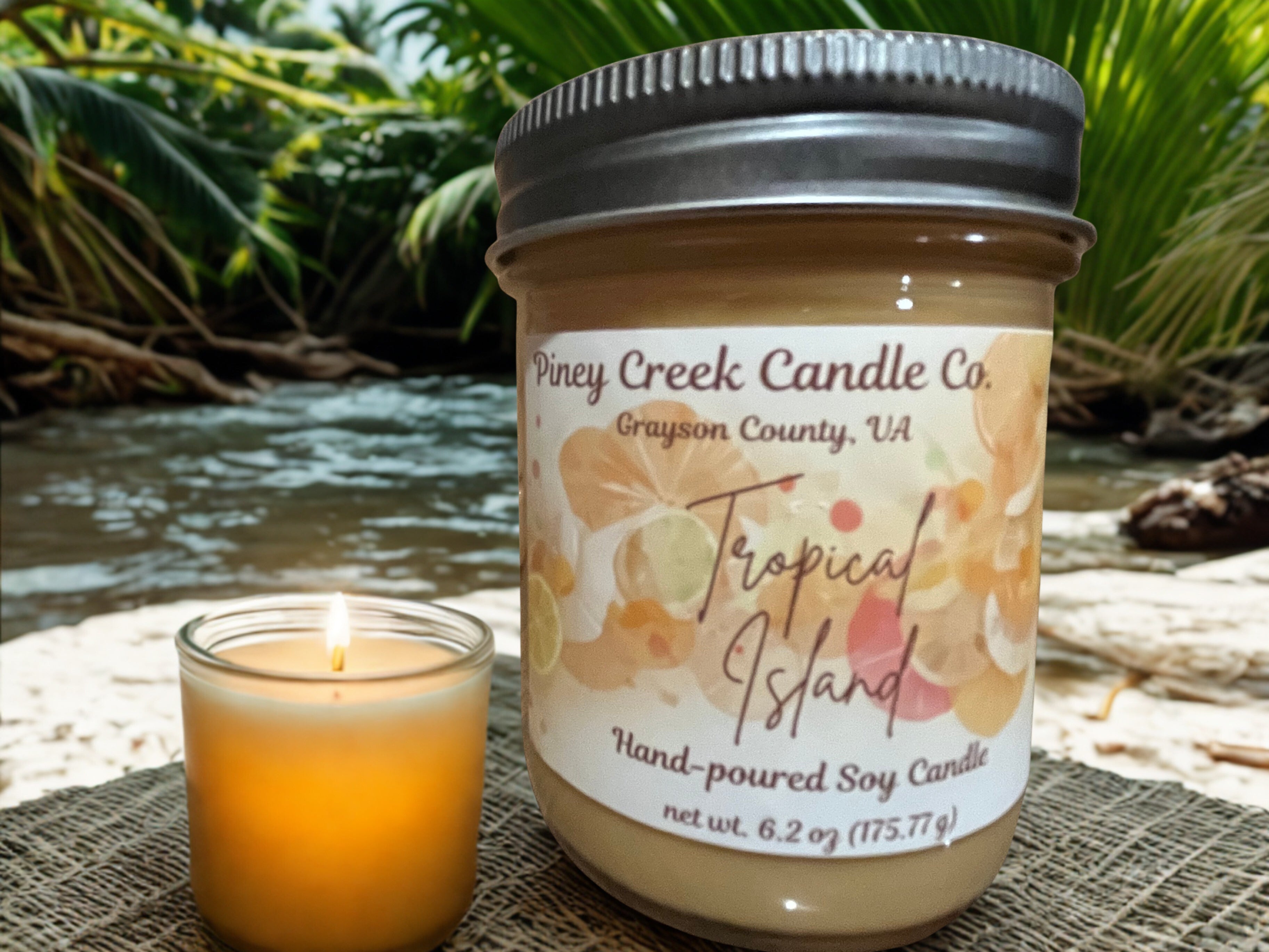 6 oz hand-poured soy candle