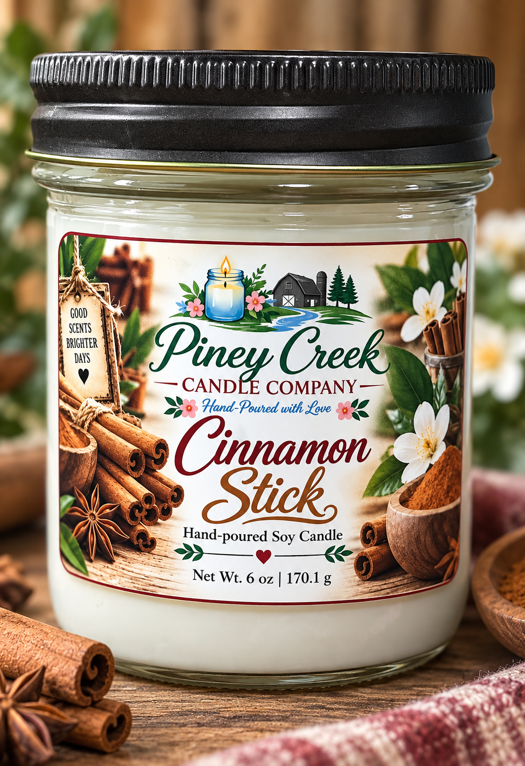 6 oz Hand-Poured Soy Candle