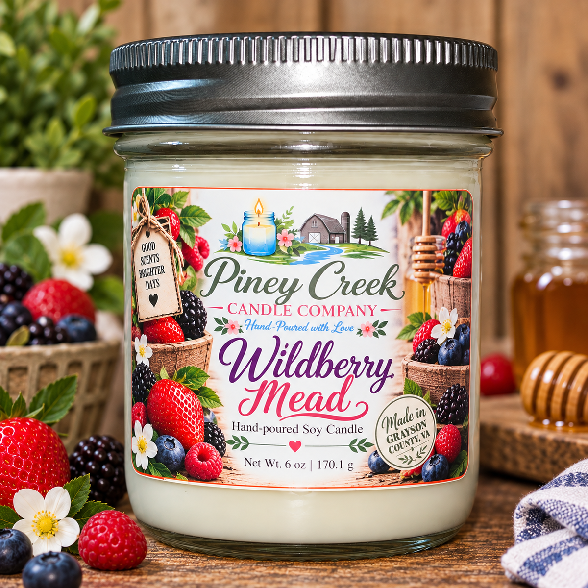 6 oz Hand-Poured Soy Candle