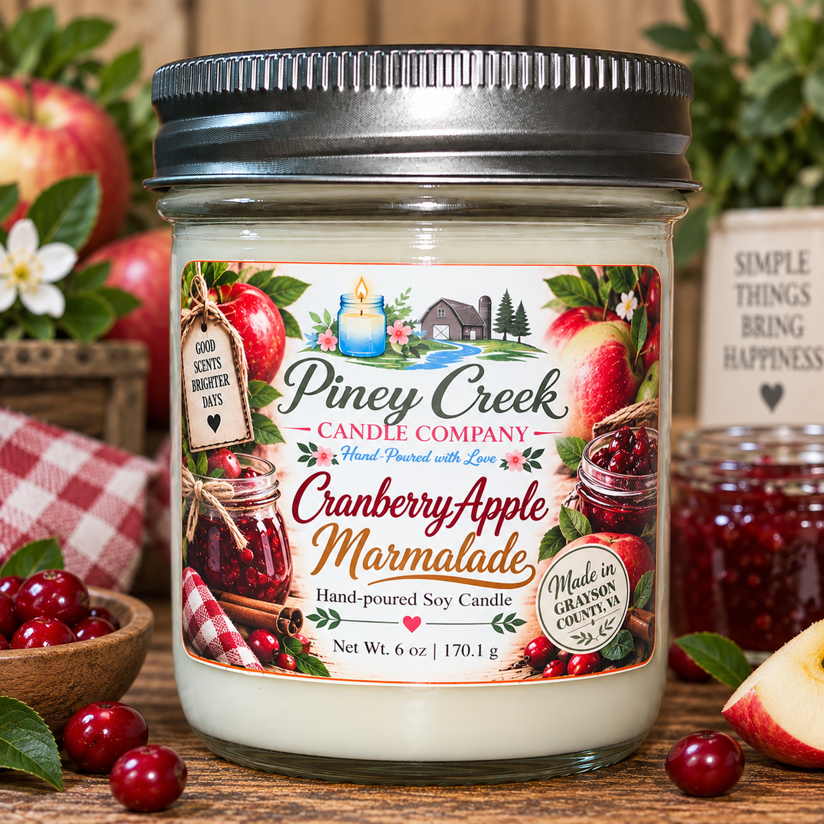 6 oz Hand-Poured Soy Candle