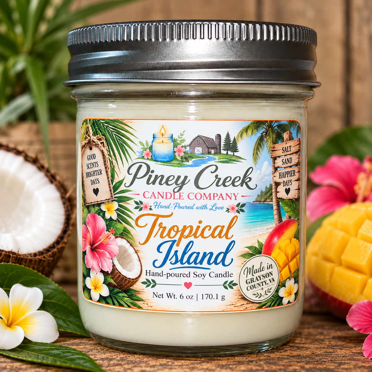 6 oz Hand-Poured Soy Candle
