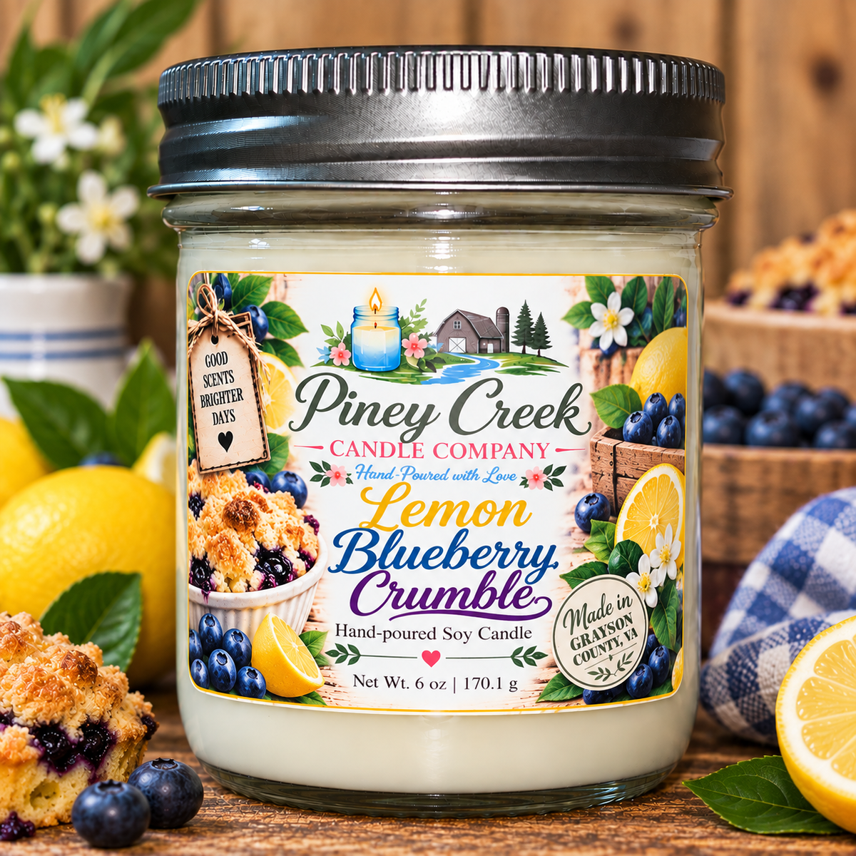 6 oz Hand-Poured Soy Candle