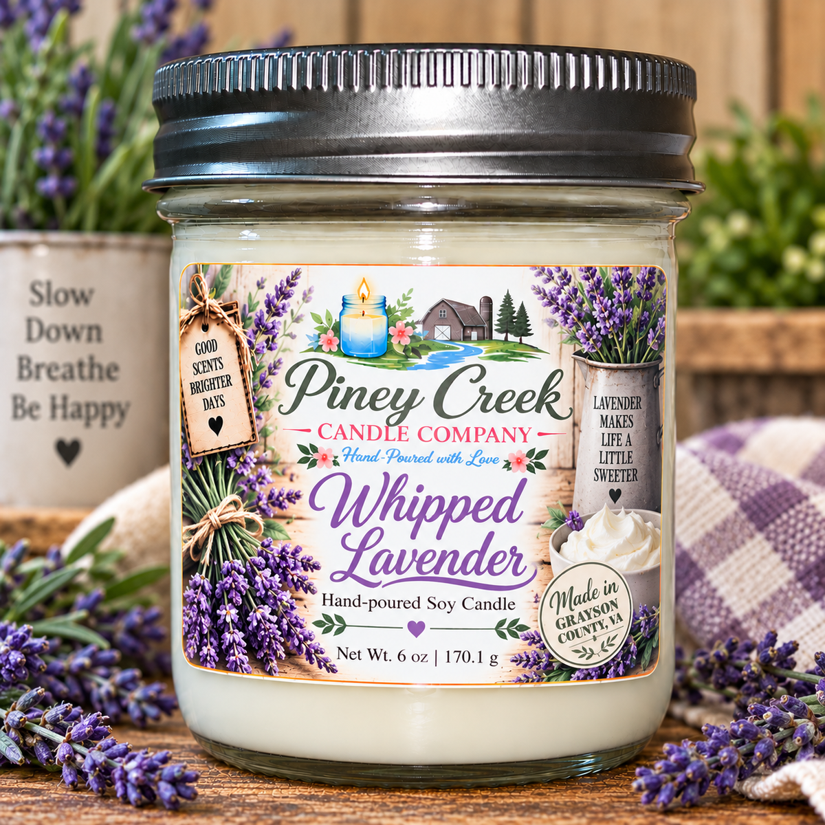 6 oz Hand-Poured Soy Candle