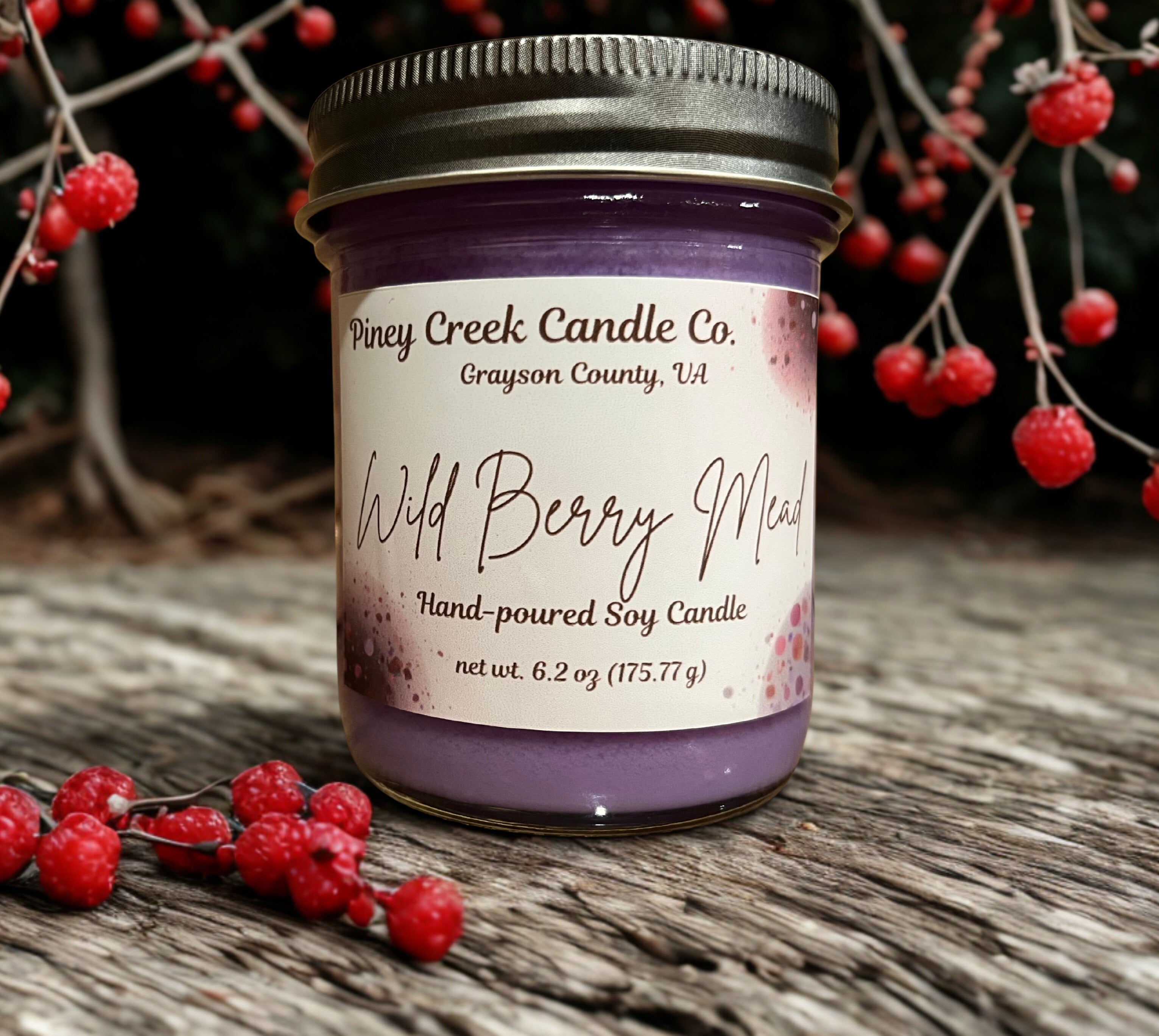 6 oz hand-poured soy candle