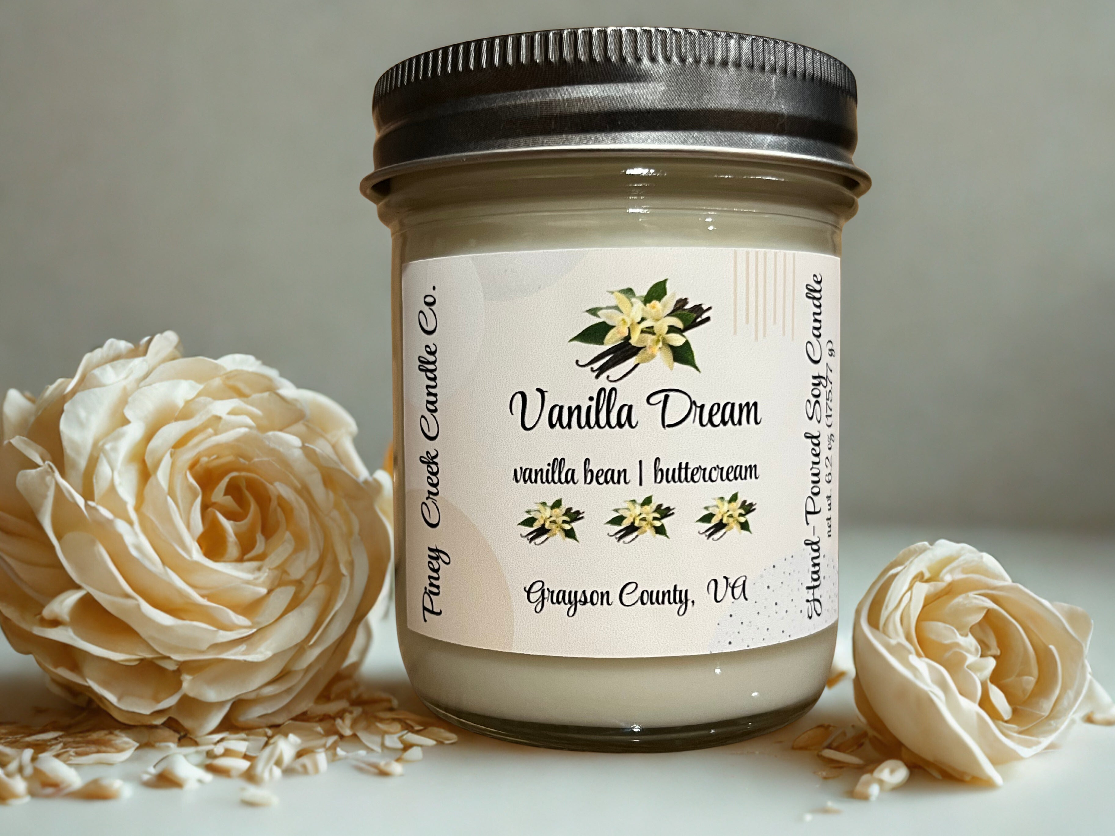 6 oz hand-poured soy candle